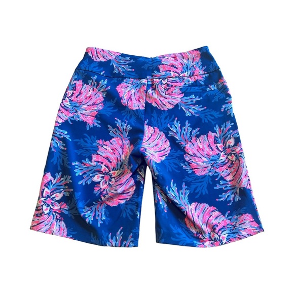 Lilly Pulitzer Luxletic High-Rise Bike Short floral Size 00 athletic - Picture 2 of 5